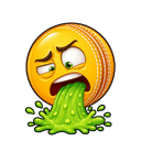 Sick cricket-ball face